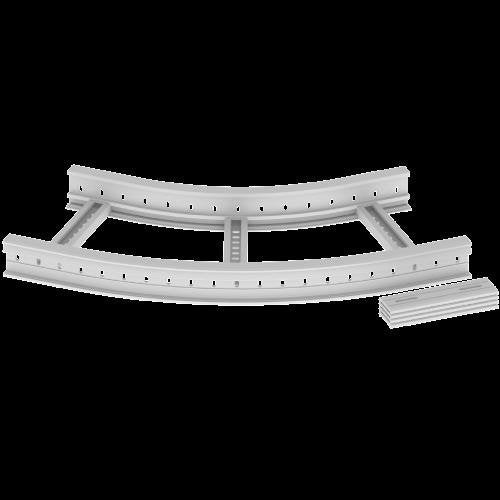 Unex - Bogen für Kabelleiter Flachbogen 45 Grad 67417-04 85x400 R600 U23X − 1 Stück by Unex
