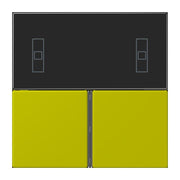 Jung - Abdeckung/Bedienelement für Installationsschalterprogramme Tastensatz 3fach LC 4093 TSA 249 vert olive vif