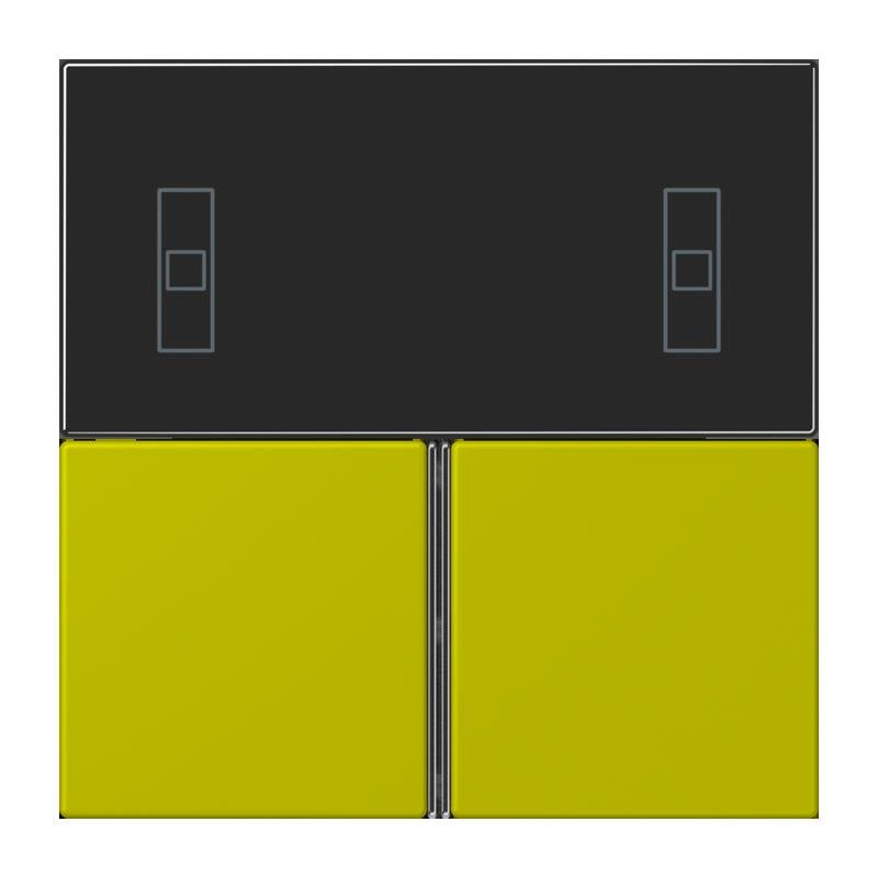 Jung - Abdeckung/Bedienelement für Installationsschalterprogramme Tastensatz 3fach LC 4093 TSA 249 vert olive vif