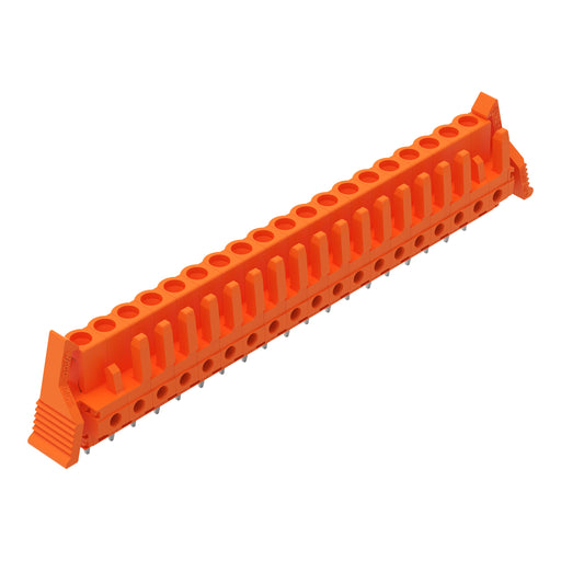 WAGO - Leiterplattensteckverbinder THT-Federleiste gerade 232-179/039-000 Maß 5,08mm,orange − 10 Stück