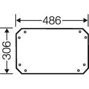 Hensel - Montageplatte für Verteilergehäuse Montageplatte FP MP 40 4mm stark