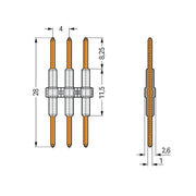 WAGO GmbH & Co. KG - Zubehör/Ersatzteile für Klemmen Verbindungselement 2060-952/030-000 Maß 4mm,2-polig,ws − 500 Stück