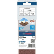 Bosch - Schleifpapier/Schleifvlies PRO X440 Schleifband, 65 x 2608606018 410 mm, G100, 3-tlg
