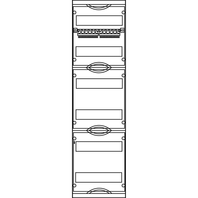 Elsta Mosdorfer - Verteilerfeld für Installationsverteiler EINBAUFELD ZS SFG-BO-BO-BO 9407899 KL(N+PE)