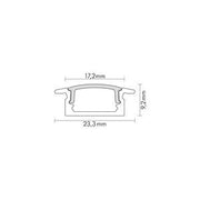 Nobile - Zubehör/Ersatzteile für Lichtschlauch/-band Alu T-Profil 2m 5011146815 Abdeckung transp. − 1 Stück