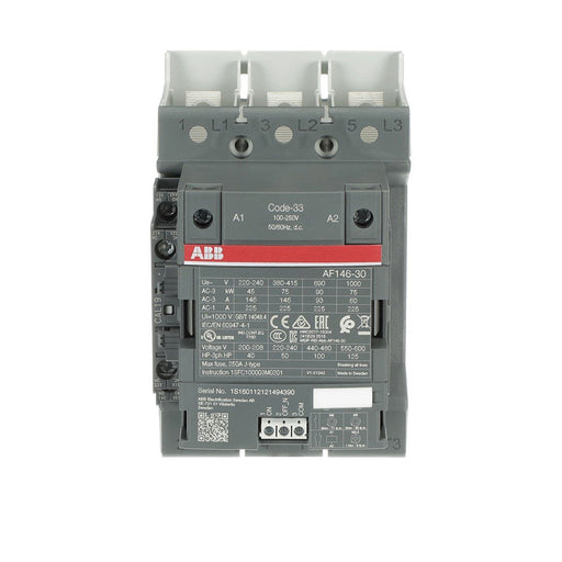 ABB Stotz S&J - Leistungsschütz zum Schalten von Wechselstrom Schütz AF146-30-11B-33 100-250V 50/60Hz/DC