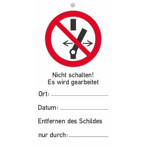 Cimco Werkzeuge - Warn-/Hinweisschild Wartungsanhänger 182738 (VE10) nicht schalten
