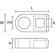 HellermannTyton - Befestigungssockel und -element für Kabelbinder Befestigungsösen CL8-N66-NA − 100 Stück
