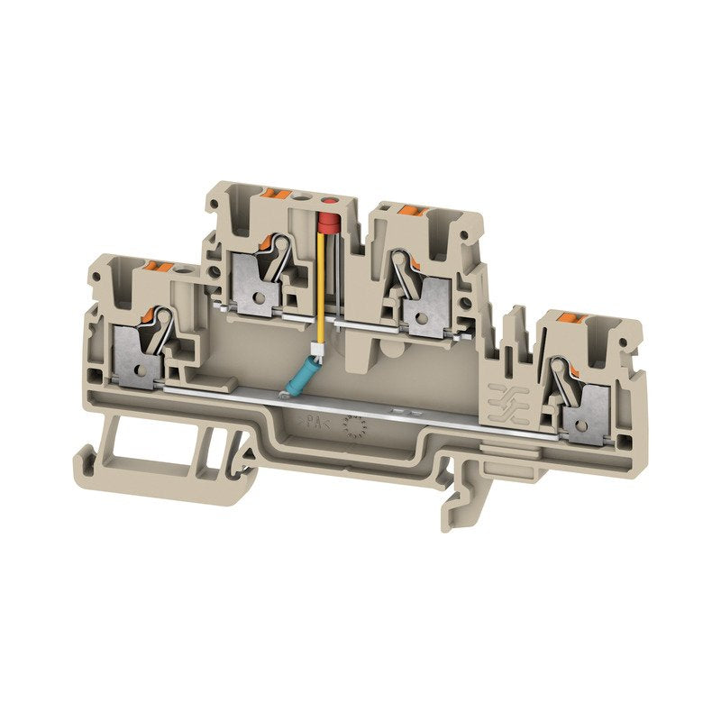 Weidmüller - Bauelement-Reihenklemme Klemme A2T2.5EM124VUCLEDRD1 PUSH IN, 2.5 mm² − 50 Stück