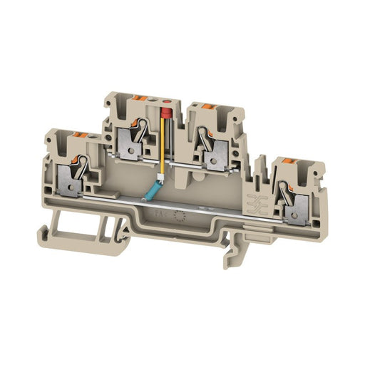 Weidmüller - Bauelement-Reihenklemme Klemme A2T2.5EM124VUCLEDRD1 PUSH IN, 2.5 mm² − 50 Stück