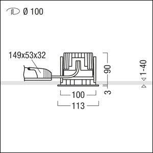 Zumtobel Group - Downlight/Strahler/Flutlicht LED - Downlight PANOS INF #60816779 3000K