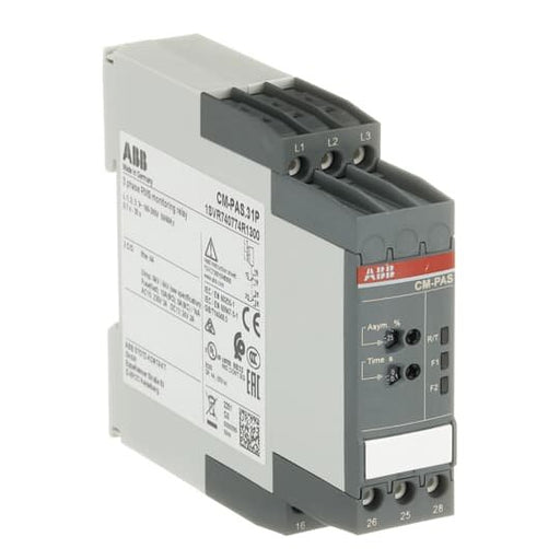 ABB Stotz S&J - Phasenüberwachungsgerät 3-Phasenüberwachungsrelais CM-PAS.31P 2W 30s, 3x160-300VAC