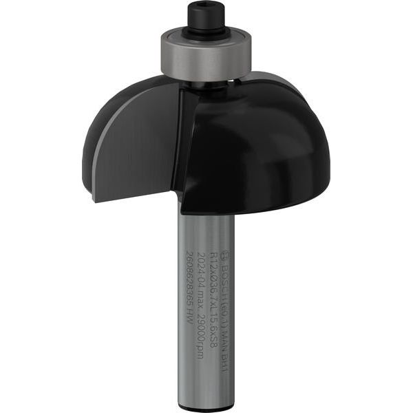 Bosch - Fräser PRO Hohlkehlfräser, 2608628365 R 12, Schaft 8 mm