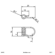 EVN Lichttechnik - Mechanisches Zubehör/Ersatzteile für Leuchten Haltefeder HFKPC(VE2) für PC-Serie