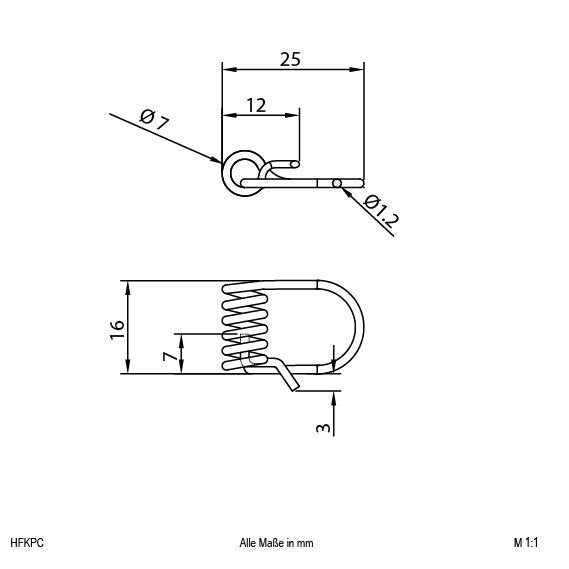 EVN Lichttechnik - Mechanisches Zubehör/Ersatzteile für Leuchten Haltefeder HFKPC(VE2) für PC-Serie