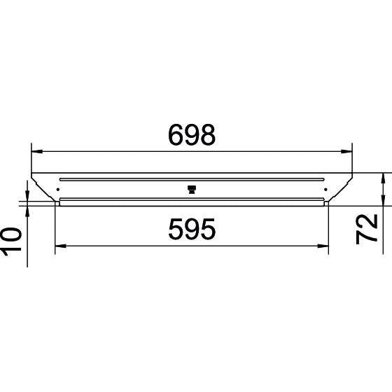 OBO Bettermann - Deckel Anbau-Abzweigstück für Kabeltragsystem Deckel f. Anbau-Abzweigst. RAAD 600 A4 B600mm, rostfrei A4