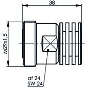 Telegärtner - Abschlusswiderstand 7-16-Abschlusswiderstand 100024560 50Ohm (F) 2W 7,5GHz