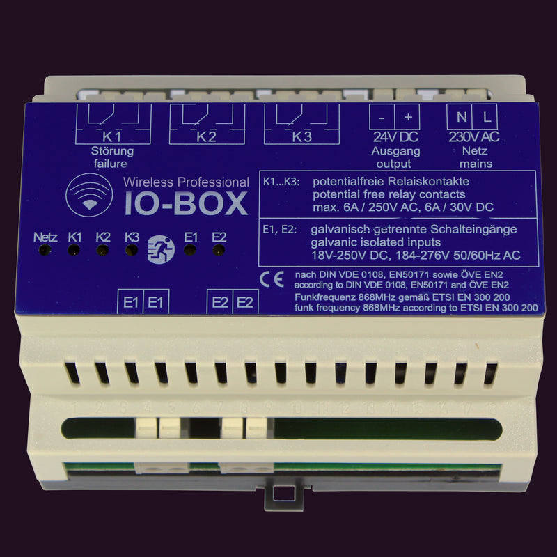 RP-Technik - Überwachungseinrichtung für Notstromversorgung Leuchten Wireless Control IO-Box WLIO32