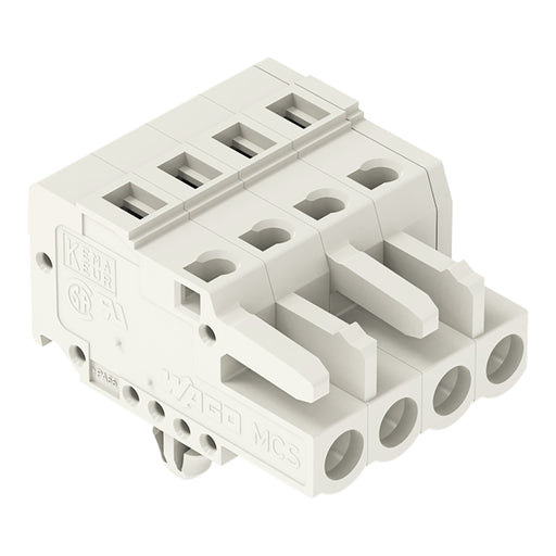WAGO - Kabelsteckverbinder für Leiterplattensteckverbinder 1-Leiter-Federleiste 721-104/008-000 CAGECLAMP 2,5mm²,lgr − 100 Stück
