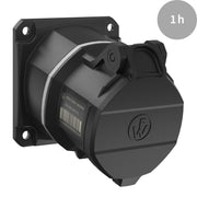 Walther Werke - CEE-Anbausteckdose (IEC 60309) CEE NEO Anbaudose schräg FW531301CC 32A 3P 1h IP54