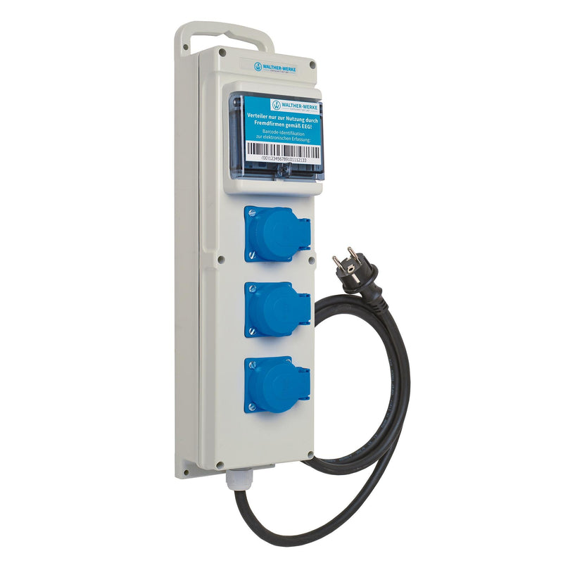 Walther Werke - CEE-Steckdosen-Kombination (IEC 60309) Kunststoff-Steckdosenlei. 651009901 1xRCD,3xSchutz