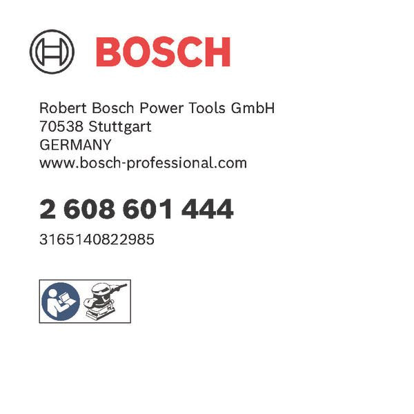 Bosch Power Tools - Systemzubehör für Schleifen/Polieren (Akku/elektrisch/Druckluft) Schleifplatte mit 2608601444 Kletthaftung 80 x  − 1 Stück
