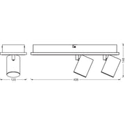 Ledvance - Decken-/Wandleuchte LED-Spotstrahler Decor #4058075833814 2 Spots, schwarz