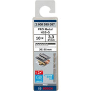 Bosch - Bohrer PRO Metal HSS-G 2608595057 Spiralbohrer 3,3 x