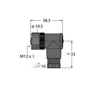 Turck - Rundsteckverbinder, feldkonfektionierbar (Industriesteckverbinder) Kupplung B8241-0/PG9