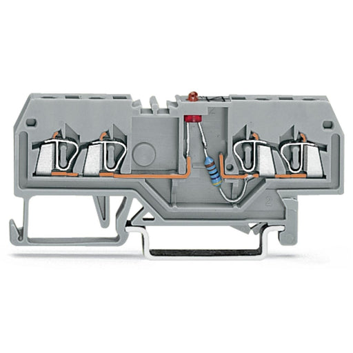 WAGO - Bauelement-Reihenklemme Bauelementklemme 279-809/281-434 Leiter,LEDrot,grau − 100 Stück