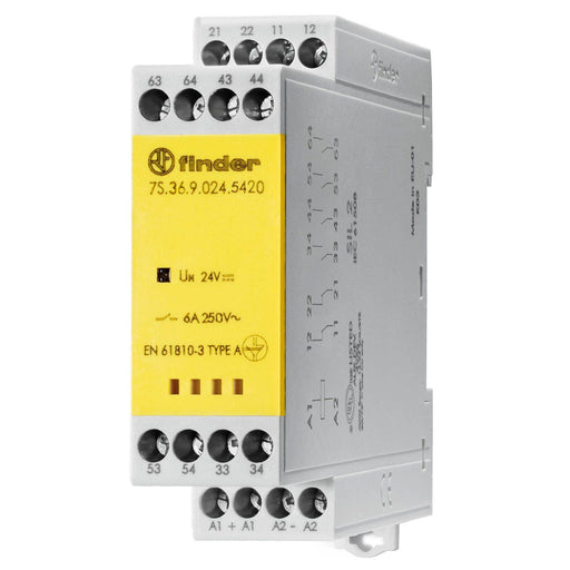 Finder - Schaltrelais Relaismodul 7S.36.9.024.5420 4S, 2Ö, 6A − 1 Stück by Finder
