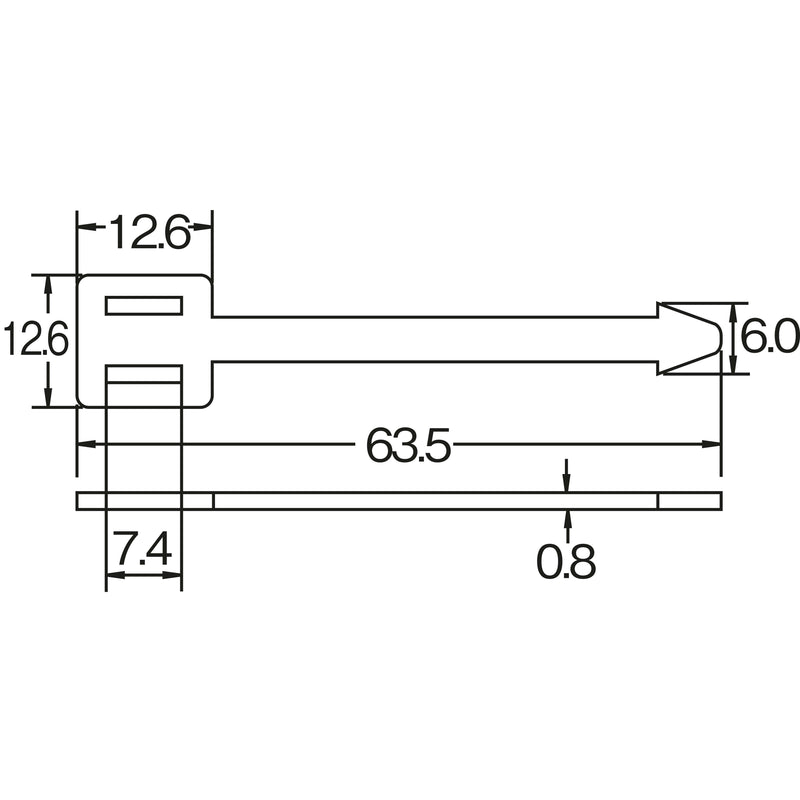 HellermannTyton - Kabelmarkierungssystem Kennzeichnungsschild AT1-N66-NA-C1 − 100 Stück