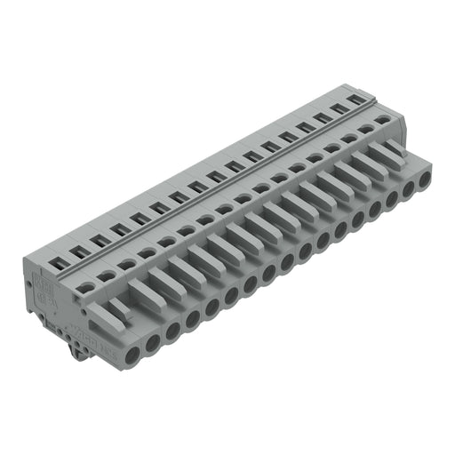 WAGO - Kabelsteckverbinder für Leiterplattensteckverbinder 1-Leiter-Federleiste 231-117/008-000 CAGECLAMP,2,5 mm²,gr − 25 Stück