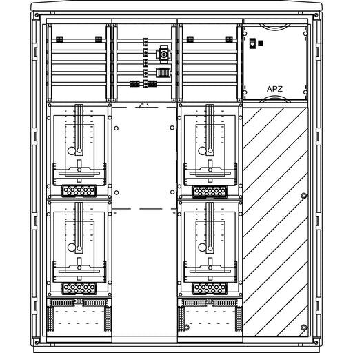 Elsta Mosdorfer - Zähler-Komplettschrank Zähleranschlusssäule ZS624A.N4.V A655-2 N4 4Z 3.HZ
