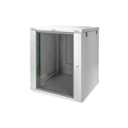 DIGITUS - Netzwerk-/Serverschrank Wandschrank mit Glastür DN-19 16U-6/6-EC 16HE 600x600 grau