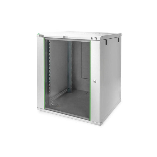 DIGITUS - Netzwerk-/Serverschrank Wandschrank mit Glastür DN-19 16U-6/6-EC 16HE 600x600 grau
