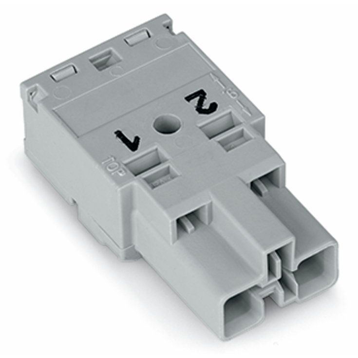 WAGO - Steckverbinder für steckbare Gebäudeinstallation Stecker 2-polig 770-252 Kod. B,grau − 100 Stück