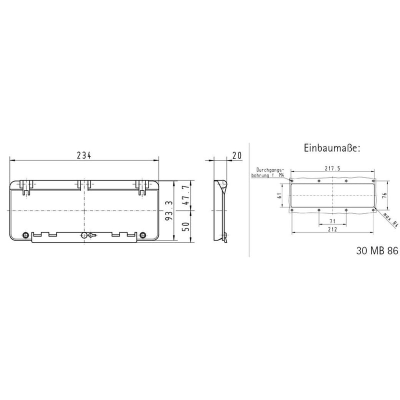 Bals Elektrotech - Zubehör/Ersatzteile für CEE-Steckvorrichtungen (IEC 60309) Betätigungsklappe 12Module 58019