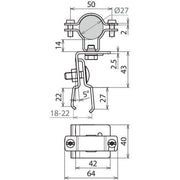 DEHN - Dachleitungshalter für Blitzschutz Dachleitungshalter DLHKFZS27V2A