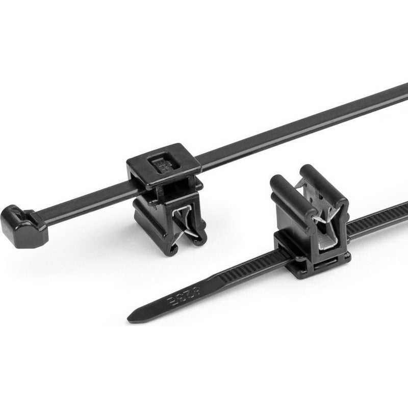 HellermannTyton - Kabelbinder Befestigungsbinder T50ROSEC4A-MC5-BK-D1 Edgeclip − 500 Stück