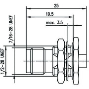 Telegärtner - Koax-Steckverbinder TNC-Kabeleinbaubuchse löt 100023757 G10(RG402/U) 806 − 5 Stück