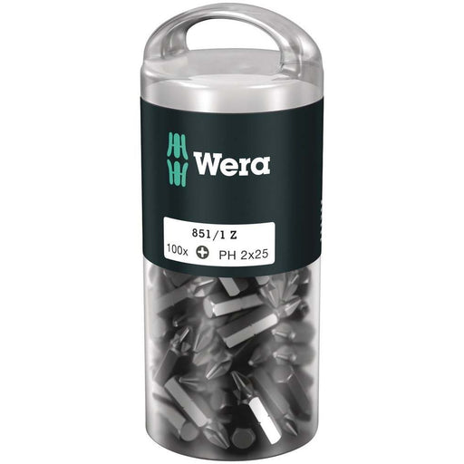 Wera - Bit-Set Phillips-Recess Bit 072441(VE100) PH 2x25mm