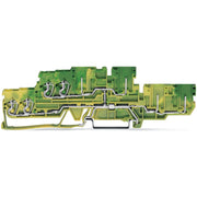 WAGO - Schutzleiter-Reihenklemme 4-Leiter4PinDoppelstockkl. 870-137 2,5 mm²,grün-gelb − 40 Stück