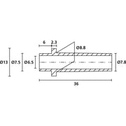 HellermannTyton - Durchführungstülle Knickschutz-Tülle HV2209-PVC-BK-M1 − 1000 Stück