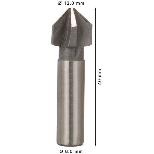 Bosch - Versenkbohrer PRO Steel HSS Kegelsenker, 2608596371 12 x 40 mm, M6