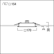 Zumtobel Group - Decken-/Wandleuchte LED-Deckeneinbauleuchte MIREL-L mi #42183524 EP 1200-840 EVG