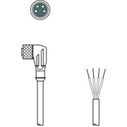 Leuze - Konfektioniertes Sensor-Aktor-Kabel Anschlussleitung KD U-M8-4W-P1-100-DP