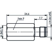 Telegärtner - Koax-Kupplung Adapter FME-SMA (M-F) 100025659 − 5 Stück