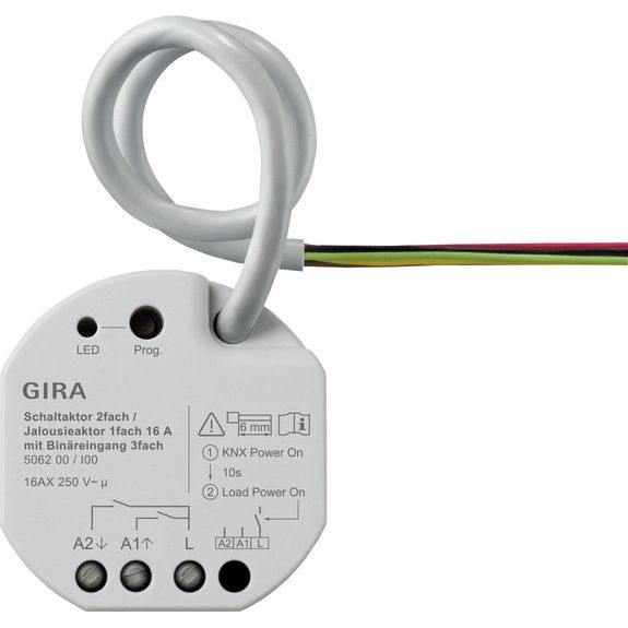 Gira - Bussystem-Schaltaktor Schalt-/Jalousieaktor 2-f. 506200 16A UP KNX Secure