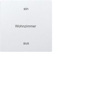 Eltako - Abdeckung/Bedienelement für Installationsschalterprogramme Wippe lasergraviert W-F2T55E-wg#30055967 reinweiß glänzend